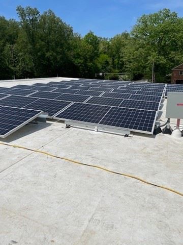 Picture of the Bypass Fire Station's solar panels