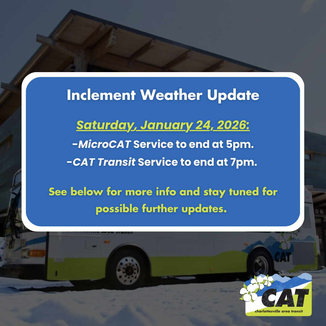 CAT Inclement weather saturday jan 24 update