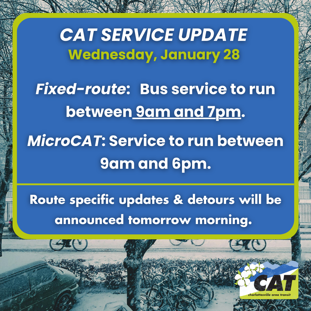 CAT service updated for January 28