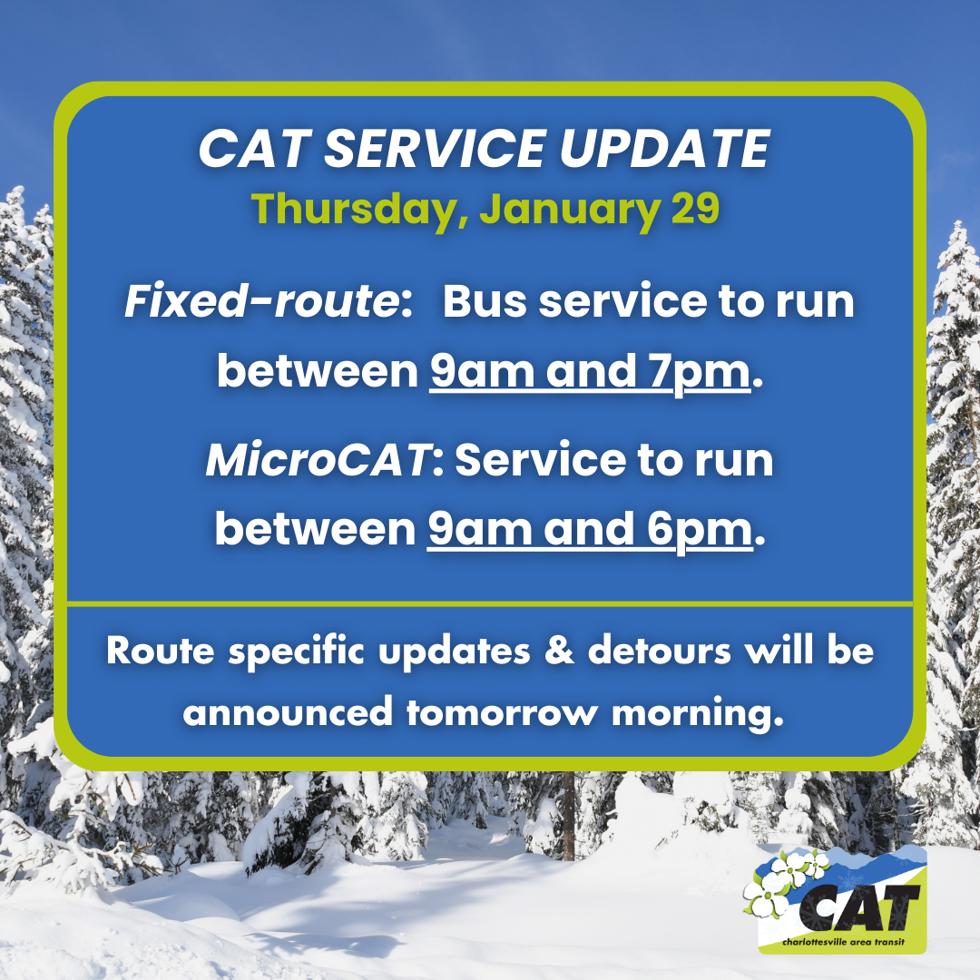 CAT service updated for January 29