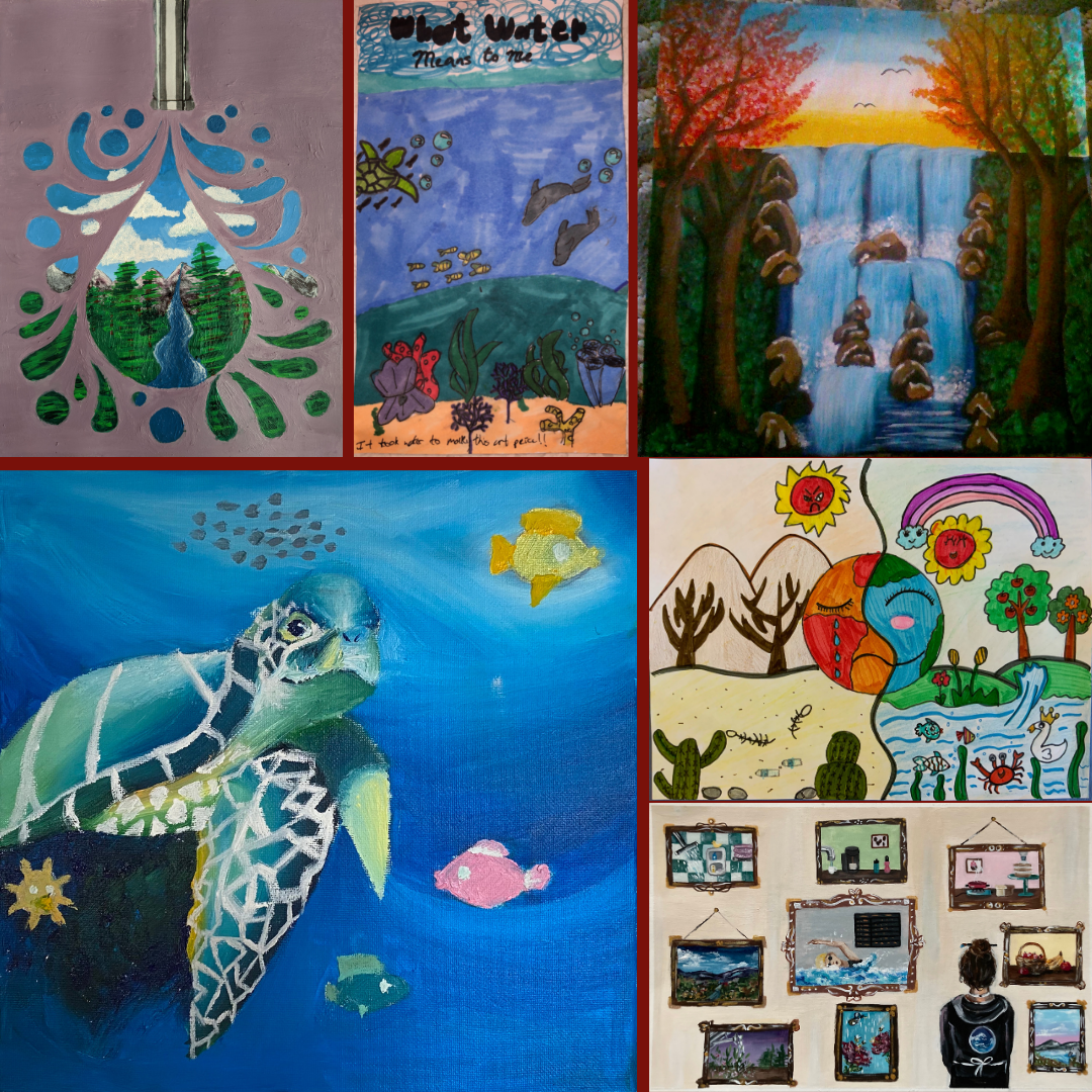 2020 Imagine a Day without Water Art Contest Collage of Winners
