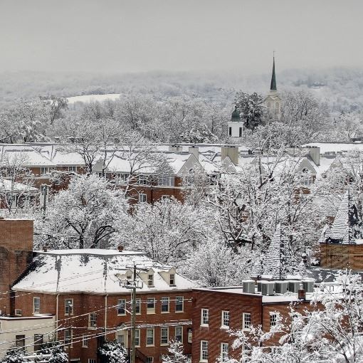 Charlottesville with Snow