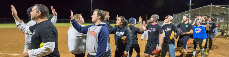 High Fives After a Softball Game