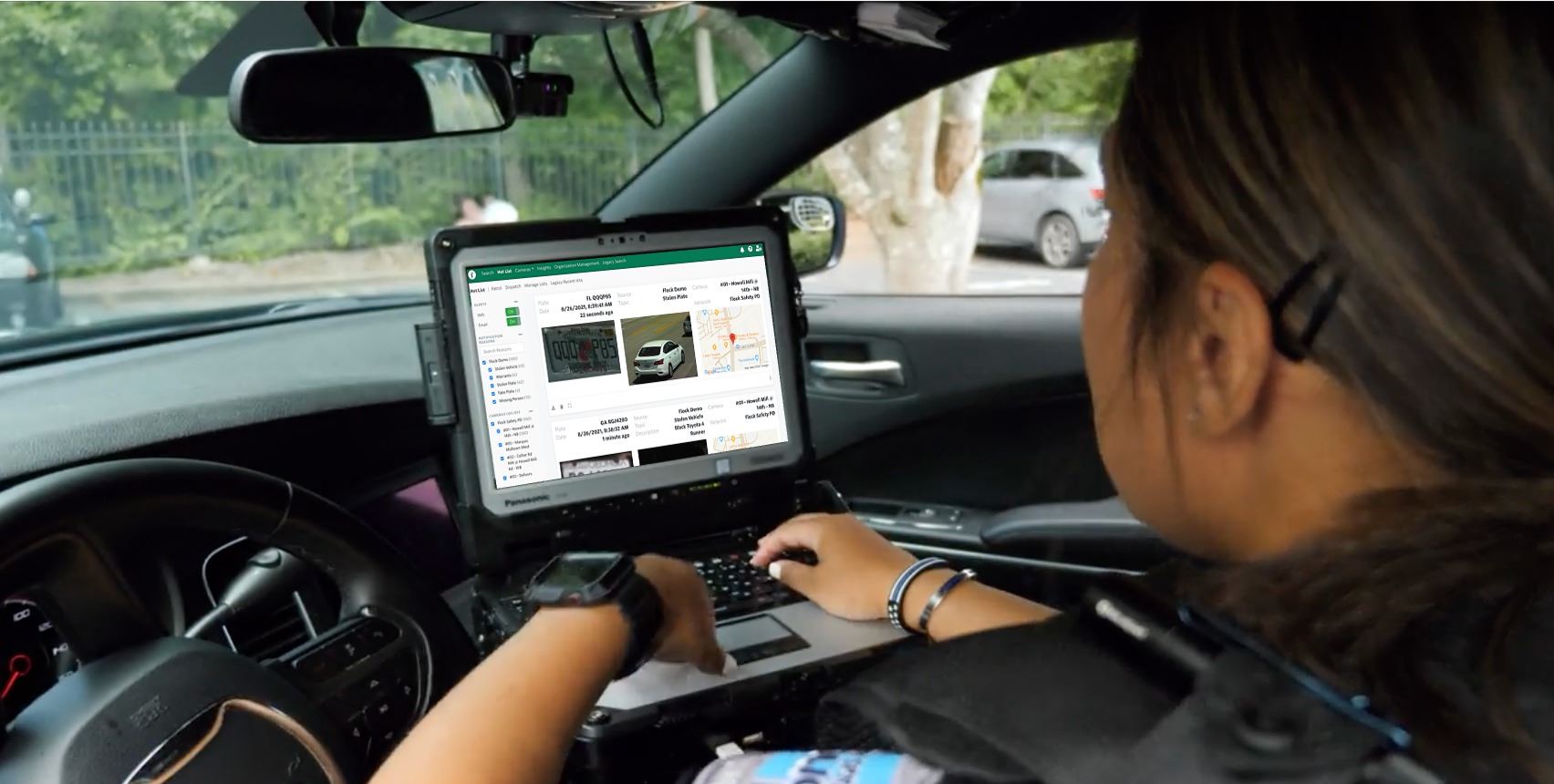Flock Safety in patrol car
