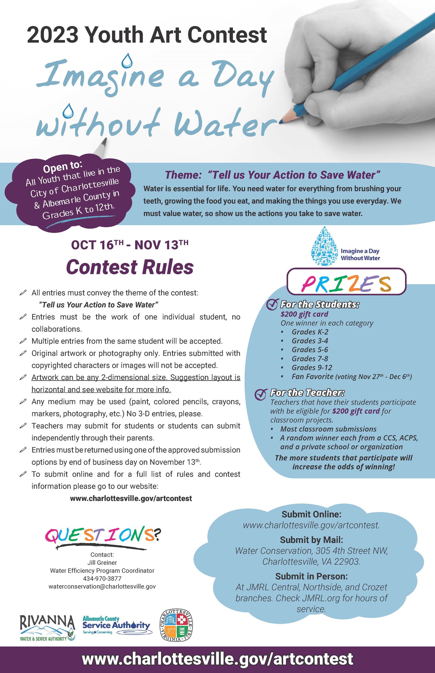 2023 Imagine a Day without Water Art Contest Poster