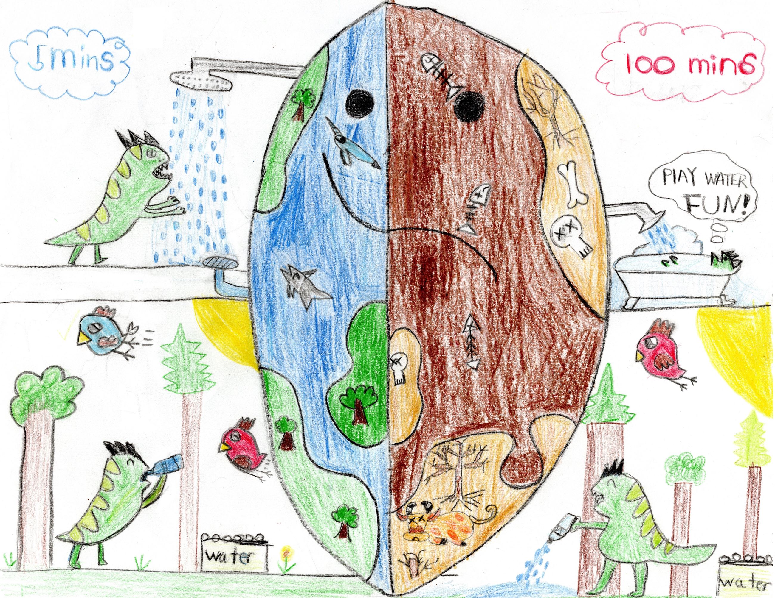 Fan Fav 2023 IADWW Winner Aaron Hu, 3rd Gr, Hollymead Elementary