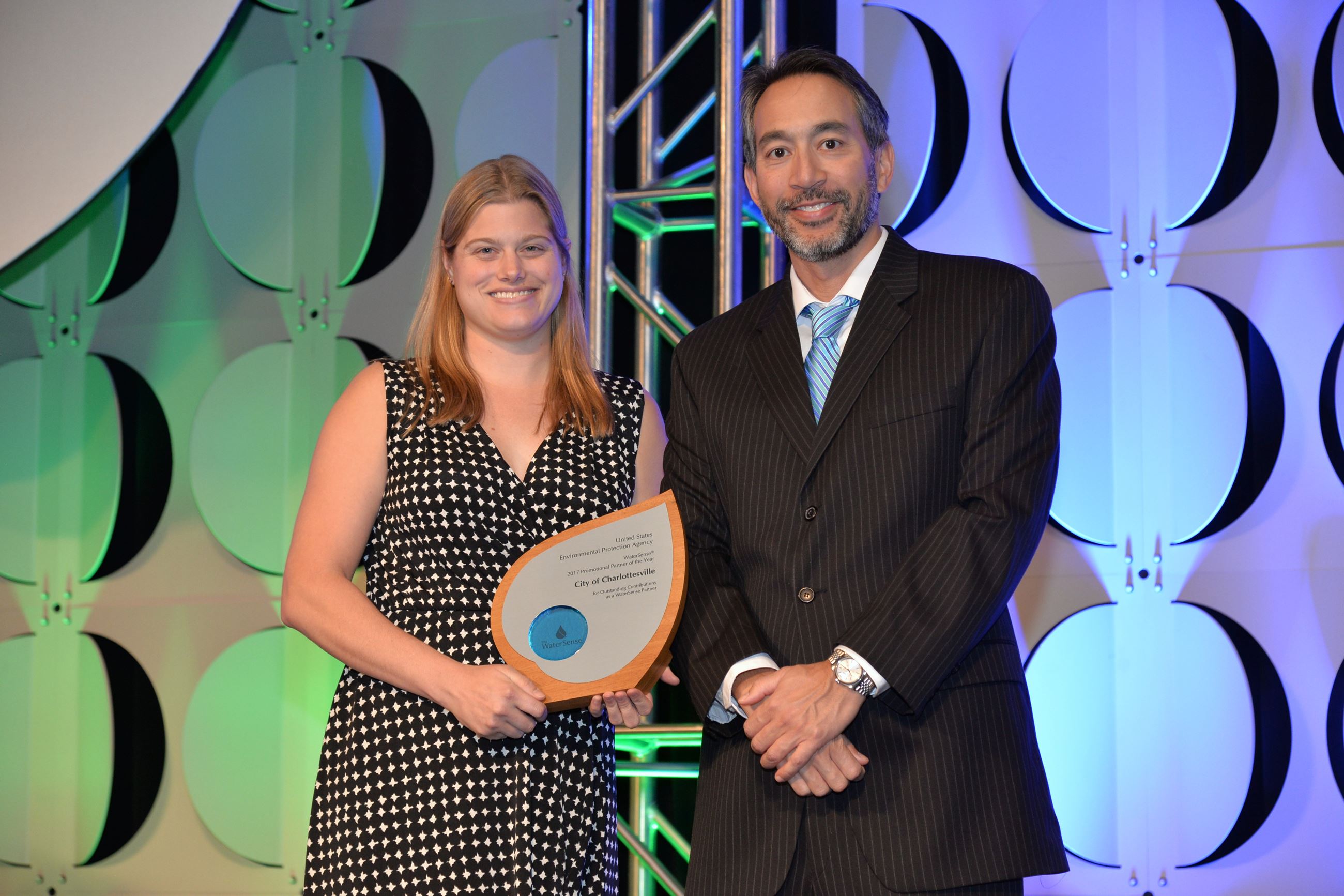 Charlottesville accepting the 2017 WaterSense Partner of the Year Award