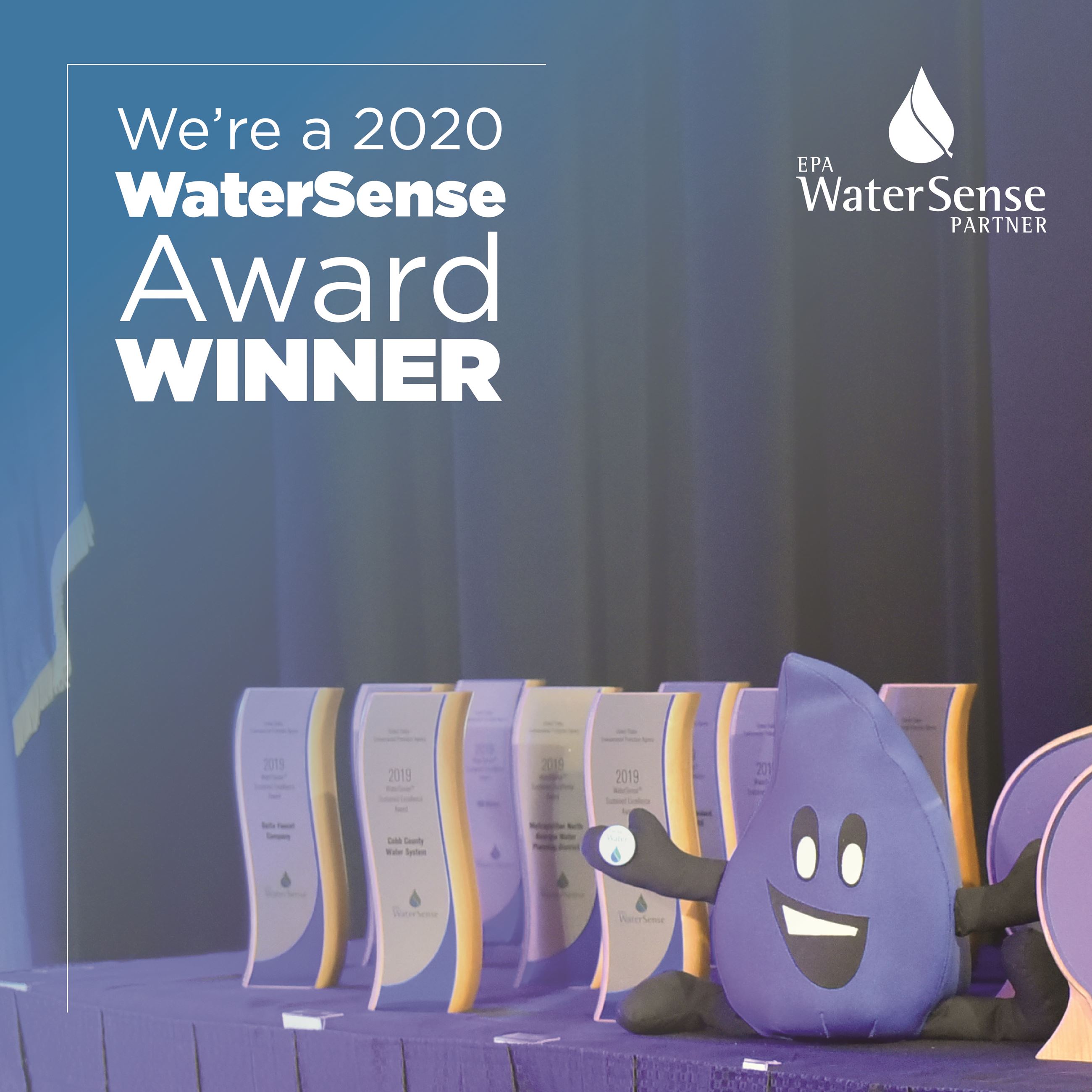 2020 WaterSense Award Winner graphic of Flo With Awards