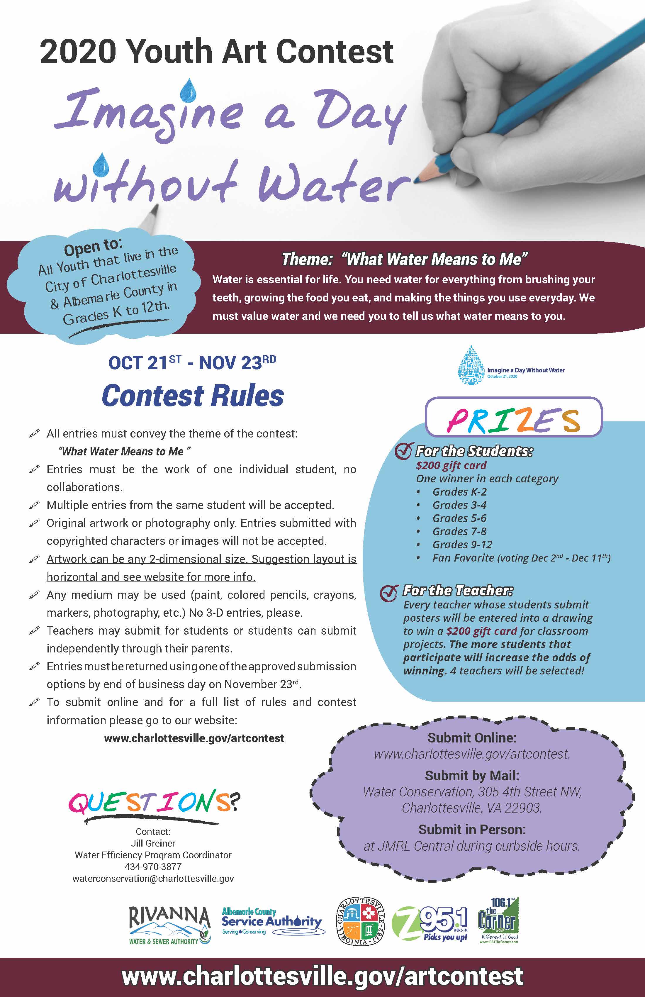 2020 Imagine a Day without Water Art Contest Poster