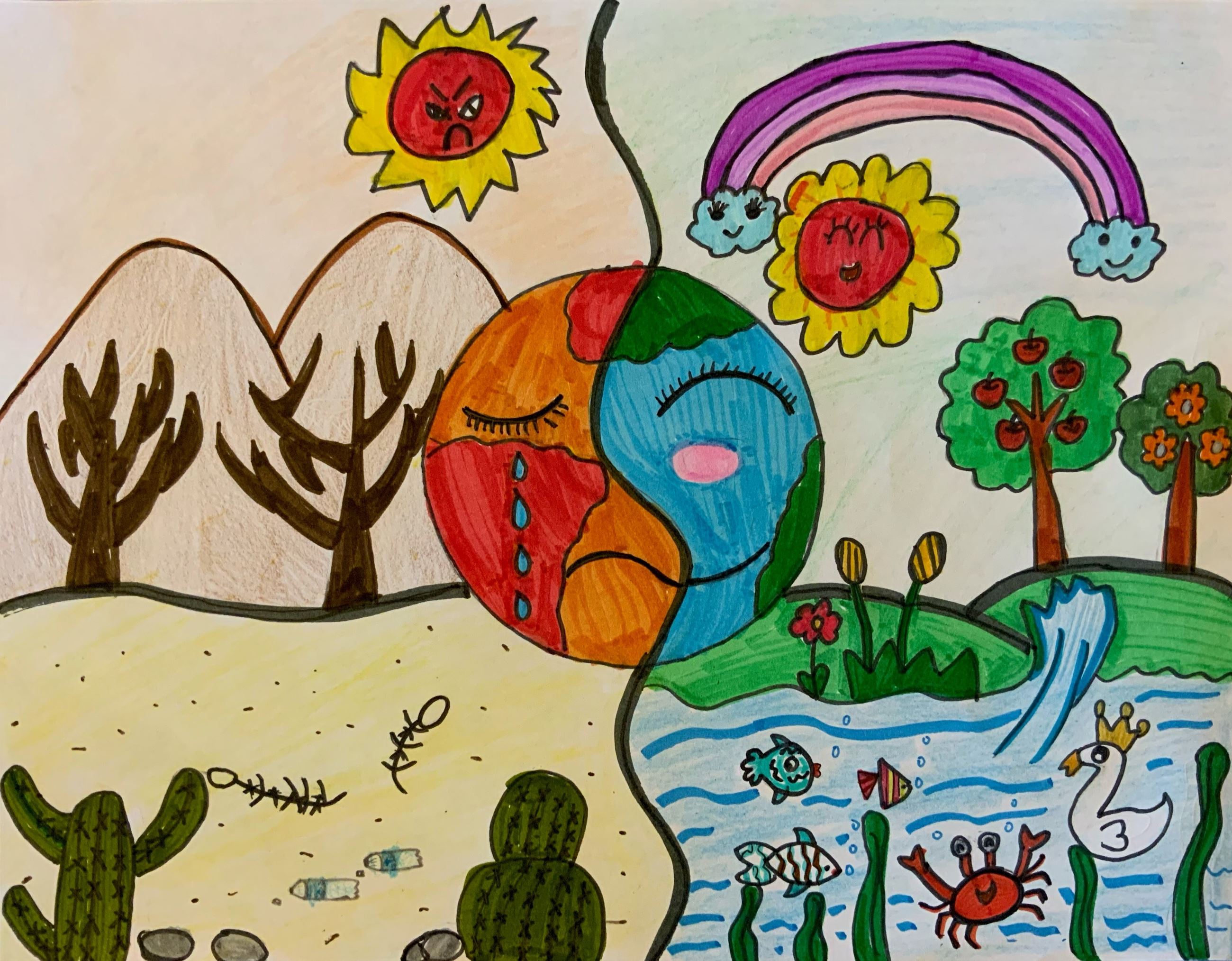 2020 Imagine a Day without Water Art Contest 1st - 2nd Grade Winner: Ruihan (Jennifer) Xue