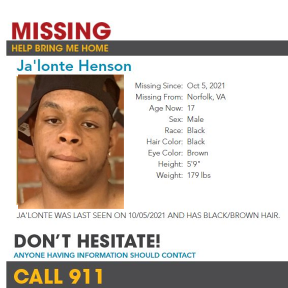 Jalonte Henson Missing Person