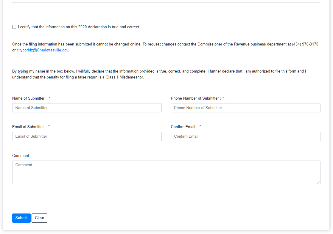 Filing Confirmation Screenshot