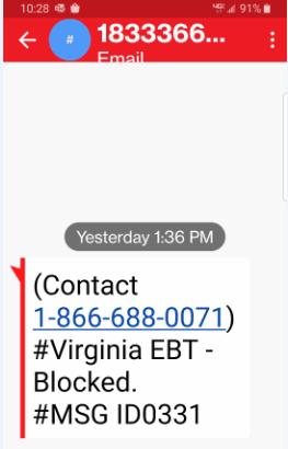EBT phishing