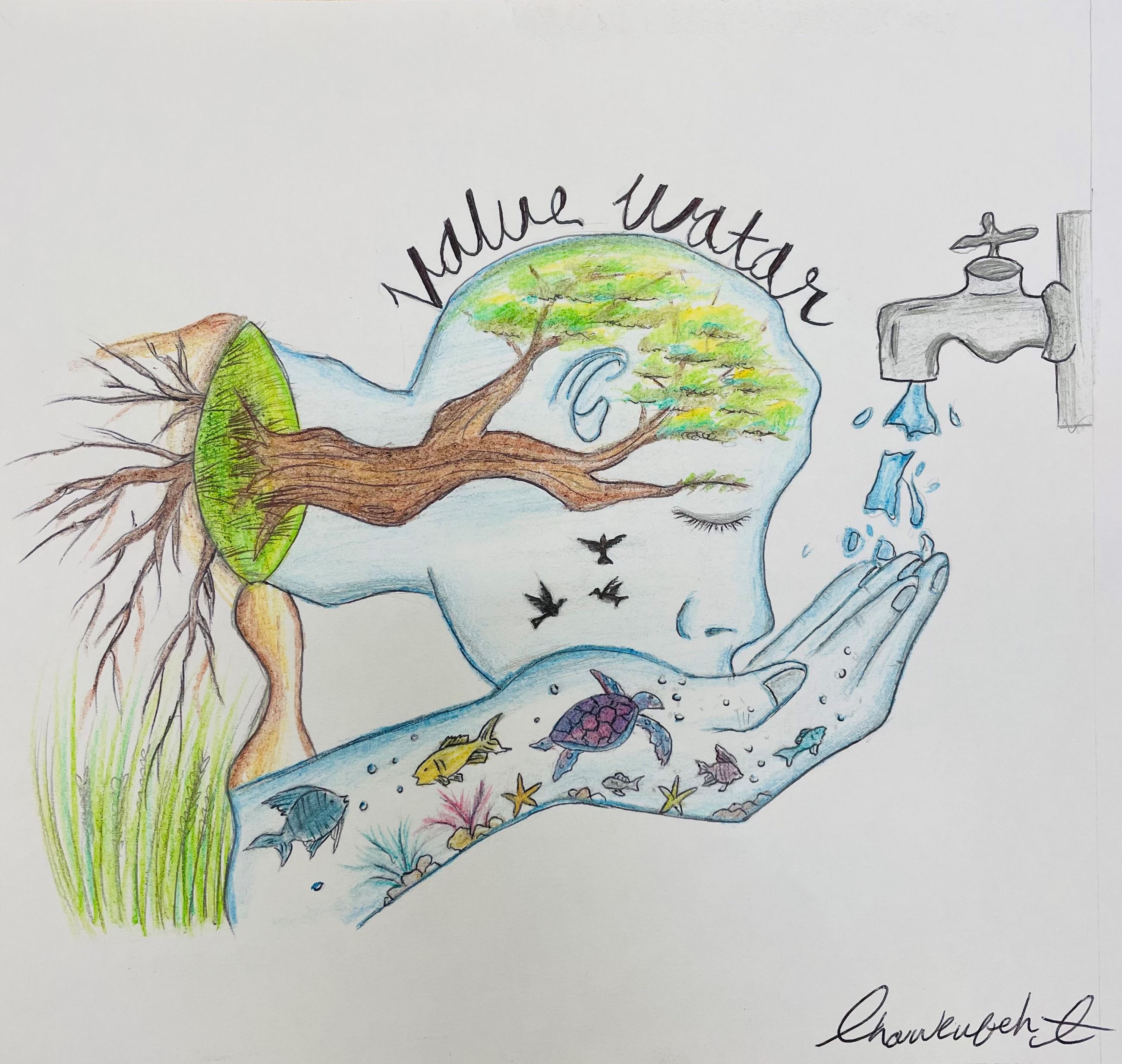 9th – 12th Grade 2022 Winner: Shoukufeh Alizada, Charlottesville High School, Grade 9